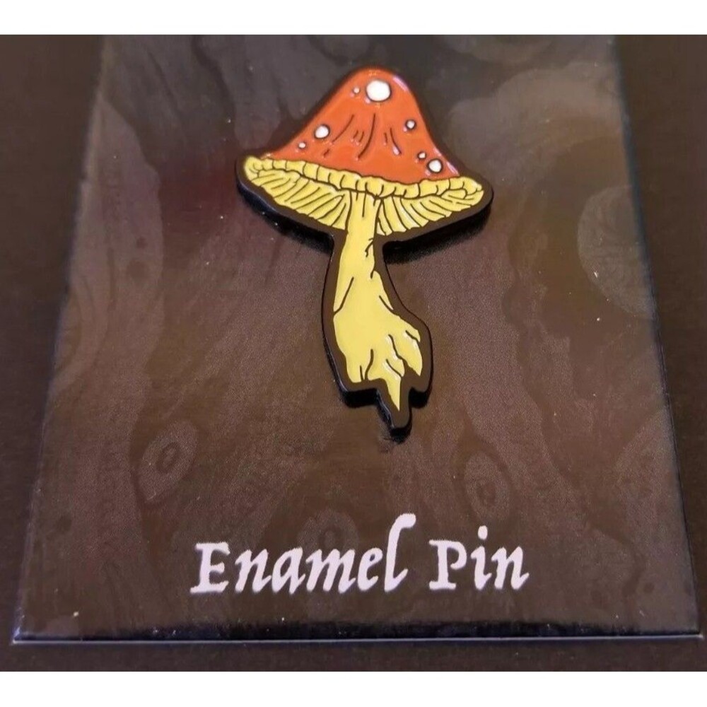 Red Cap Mushroom Enamel Pin Hot Topic Collectible Ghoulish Bunny Studios 2022